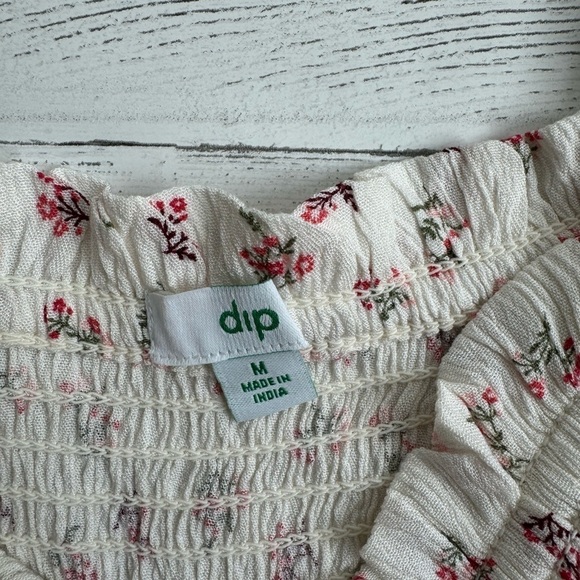 Dip Floral Shirred Square Neck Long Sleeve Blouse - Picture 11 of 12